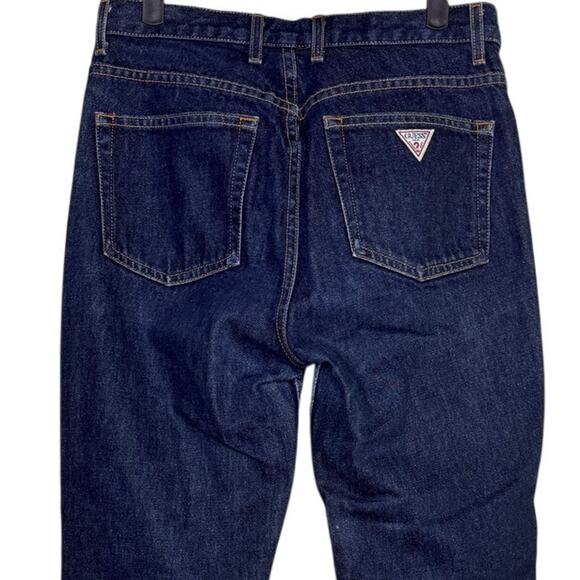 Guess Vintage Original Fit Classic Narrow Leg High Rise Denim Jean 29 Dark Wash - Picture 6 of 15